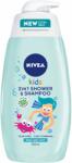 Nivea Kids Gel de duș și șampon pentru copii, 2 în 1, 500 ml