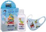 Air-Val International Set gel antibacterian si masca Air Val - Dino, albastru, 100 ml