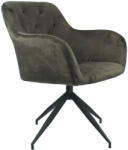 TEMPO KONDELA Forgószék, szürkésbarna barna/fekete, VELEZA NEW