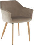 TEMPO KONDELA Szék, szövet Taupe szürke-barna/bükk, ODOVEL