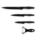 Switzňer Set cuțit și decojitor Switzňer SW-5555-BLK, 4 piese, Decojitor, Acoperire ceramică, Ascuțire laser, Oțel inoxidabil, Negru (SW-5555-BLK)