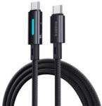 Baseus Adatkábel Type-C - Type-C, Led Kijelző, Fekete
