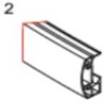Multi Pótalkatrész Multi Basic NDMKOUT2MUS900 (RAIL FOR MUS90 WHITE)