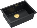 Quadron Chiuveta compozit sub blat Quadron Logan 100 negru carbon - auriu 56x45 cm (HQJ6045U7_PVDG1_U) Chiuveta