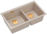 Quadron Chiuveta compozit sub blat Quadron Logan 120 bej - cupru 76x45 cm (HQL7645U2_PVDC1_U) Chiuveta