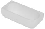 Rune Cada freestanding Rune Birka Rund acril alb lucios 170x75 cm cu montare pe stanga lipita de perete, BTW (5940541335139)