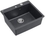 Quadron Chiuveta compozit Quadron Unique Morgan 110 negru diamant - inox 57x50 cm (HB8304U8-FM_BS_P2O) Chiuveta