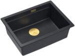 Quadron Chiuveta compozit sub blat Quadron Logan 100 negru diamant - auriu 56x45 cm (HQJ6045U8_PVDG1_U) Chiuveta