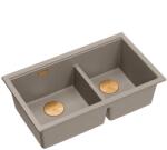 Quadron Chiuveta compozit incastrata Quadron Logan 120 bej soft taupe - cupru 76x45 cm (HQL7645U4_PVDC1_I) Chiuveta