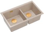Quadron Chiuveta compozit incastrata Quadron Logan 120 bej - cupru 76x45 cm (HQL7645U2_PVDC1_I) Chiuveta