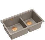 Quadron Chiuveta compozit sub blat Quadron Logan 120 bej soft taupe - cupru 76x45 cm (HQL7645U4_PVDC1_U) Chiuveta