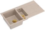 Quadron Chiuveta compozit incastrata Quadron Unique Evan 156 bej - auriu 100x50 cm (HQE510050U2_PVDG1_P2O) Chiuveta