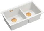Quadron Chiuveta compozit sub blat Quadron Logan 120 alb - cupru 76x45 cm (HQL7645U1_PVDC1_U) Chiuveta