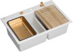 Quadron Statie de lucru incastrata Quadron Unique Marc 120 alb - cupru 76x50 cm (HQC7650U1_PVDC1) Chiuveta