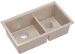 Quadron Chiuveta compozit sub blat Quadron Logan 120 bej - inox 76x45 cm (HQL7645U2_BS_U) Chiuveta