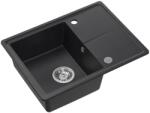 Quadron Chiuveta compozit incastrata Quadron Pop Tony 116 negru punctat 60x45 cm (HTO6045CZK) Chiuveta