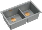 Quadron Chiuveta compozit incastrata Quadron Logan 120 gri - cupru 76x45 cm (HQL7645U5_PVDC1_I) Chiuveta