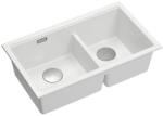 Quadron Chiuveta compozit sub blat Quadron Logan 120 alb - inox 76x45 cm (HQL7645U1_BS_U) Chiuveta
