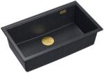 Quadron Chiuveta compozit sub blat Quadron Logan 110 negru diamant - auriu 76x44 cm (HQD7644U8_PVDG1_U) Chiuveta