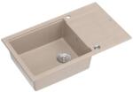 Quadron Chiuveta compozit incastrata Quadron Unique Evan 136 XL bej - inox 86x50 cm (HCQE58650U2_BS_P2O) Chiuveta