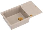 Quadron Chiuveta compozit incastrata Quadron Unique Evan 136 XL bej - cupru 86x50 cm (HCQE58650U2_PVDC1_P2O) Chiuveta