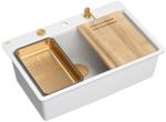 Quadron Statie de lucru incastrata Quadron Unique Marc 110 alb - cupru 1 cuva 75x49 cm (HQM7650U1_FM_PVDC1) Chiuveta
