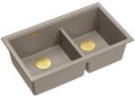 Quadron Chiuveta compozit sub blat Quadron Logan 120 bej soft taupe - auriu 76x45 cm (HQL7645U4_PVDG1_U) Chiuveta