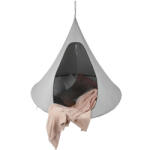 TEMPO KONDELA Lógó hintaszék, világosszürke, KLORIN NEW BIG SIZE