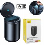 Baseus Kis zárható hamutartó LED-del és USB-C-vel autóba, otthonra, kukába