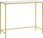 Homcom Dohányzóasztal, Homcom, üveg/acél, arany/fehér