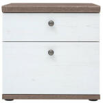 TEMPO KONDELA Éjjeliszekrény, canyon fenyő/sonoma trüffel tölgy, TEINA KOM2S - pepita