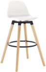 Tempo Bárszék, fehér/bükk, EVANS - pepita
