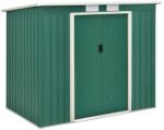 Juskys Kerti szerszámos fészer 213 x 130 x 173 cm sötétzöld (21056)
