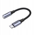 UGREEN AV161 Type-C-3.5mm Jack Adapter 10 cm-Szürke