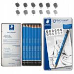 STAEDTLER Ceruza készlet 12db-os 8B-2H fém dobozban Mars Lumograph Staedtler tok (100GS12)