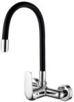 Laveo ELZA fali csaptelep rugalmas tömlővel, matt fekete / króm K (OPBKE_781D)