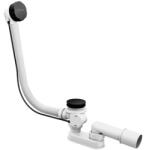 RAVAK kád le-és túlfolyószett 570 mm, bowdenes, fekete (RAV-X01745)