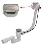 RAVAK kád le-és túlfolyószett 800 mm, bowdenes, króm (kádfeltöltés a túlfolyónál) (RAV-X01504)