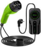 Qoltec EV töltő Elektromos autó töltő 2-in-1 Type2 Szabályozható töltőáram SCHUKO 3.5kW 230V LCD Hordozható 5m (52468)
