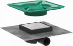 Hansgrohe RainDrain Spot Folyóka 15 x 15 cm rostély, cserélhető rostéllyal rozsdamentes acél hatású 56112800 (56112800)