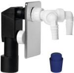  Sapho Bruckner mosógép szifon inox előlappal dupla csatlakozóval, króm 168.452. 3 (168.452.3)