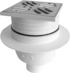 SAPHO Bruckner padlóösszefolyó alsó kifolyóval 105x105 mm, rozsdamentes acél 183.020. 0 (183.020.0)