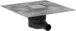 Hansgrohe RainDrain Brilliance Teljes padlóösszefolyó 100x100 csempézhető, szálcsiszolt rozsdamentes acél 56250800 (56250800)