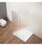 SAPHO VARIO WHITE Szabadon álló zuhanyfal merőleges merevítőkkel, nordic üveg, 900mm (GX1590-03)