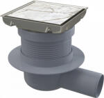 Alcadrain Vízszintes padlóösszefolyó 130x130 mm kétoldalas rozsdamentes ráccsal APV140 (APV140)