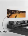 Nova Luce Lampa podea PREMIUM Nisipiu Negru Aluminiu & Acrylic Dimabil LED 40 Wat 220-240 Volt 1850Lm 3000K IP20 (NV9348092)