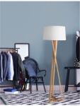 Nova Luce Lampa podea SALINO Ivory Fabric Shade Soild Ash Lemn Natural Lemn LED E27 1x12 Wat 230 Volt IP20 Fara bec (NV9145071)