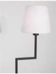 Nova Luce Lampa podea SAVONA Alb Fabric Shade & Nisipiu Negru Aluminiu LED E27 1x12W 230V IP20 Fara bec (NV9919153)