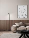 Nova Luce Lampa podea LOGOS Nisipiu Negru Aluminiu & Otel LED 9 Wat 220-240 Volt 295Lm 3000K IP20 (NV9540252)