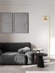 Nova Luce Lampa podea SWAY Brass Metal & Alb Marble Baza LED E27 1x12W 230V IP20 Fara bec Lungime cablu: 160 cm (NV9501236)